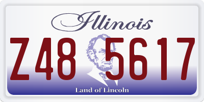 IL license plate Z485617