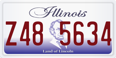 IL license plate Z485634