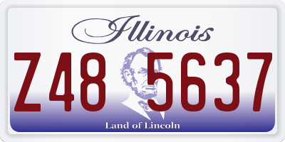 IL license plate Z485637