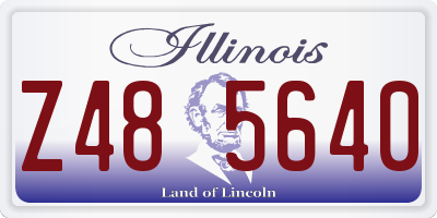 IL license plate Z485640