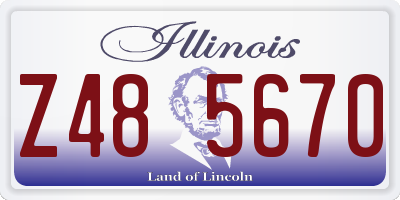 IL license plate Z485670