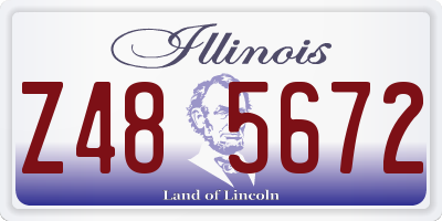 IL license plate Z485672
