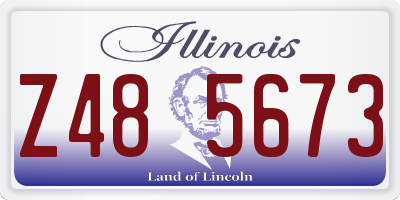 IL license plate Z485673