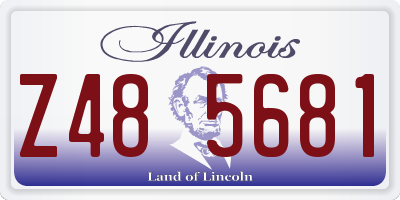 IL license plate Z485681