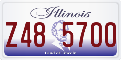 IL license plate Z485700