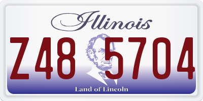 IL license plate Z485704