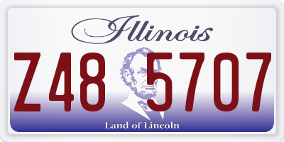 IL license plate Z485707