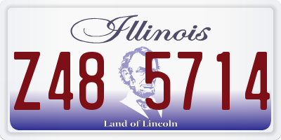 IL license plate Z485714