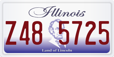 IL license plate Z485725