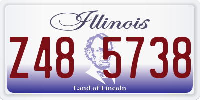 IL license plate Z485738