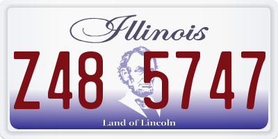 IL license plate Z485747
