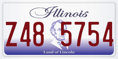 IL license plate Z485754