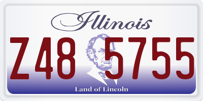 IL license plate Z485755