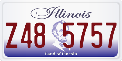 IL license plate Z485757