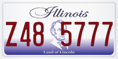 IL license plate Z485777