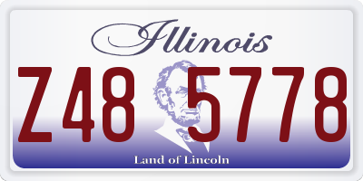 IL license plate Z485778