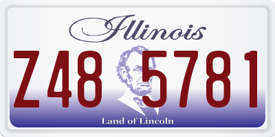 IL license plate Z485781