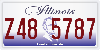 IL license plate Z485787