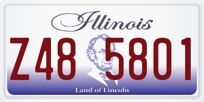 IL license plate Z485801