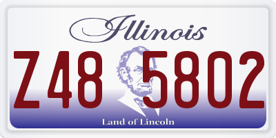 IL license plate Z485802