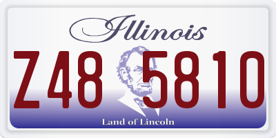 IL license plate Z485810