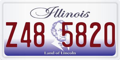 IL license plate Z485820