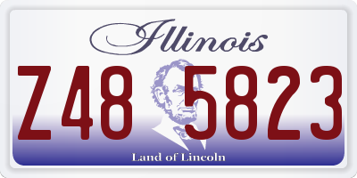 IL license plate Z485823