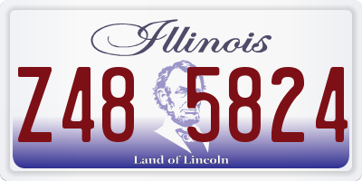 IL license plate Z485824