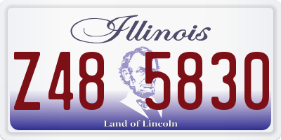 IL license plate Z485830