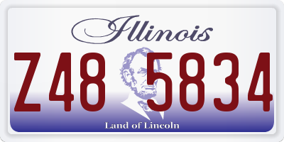 IL license plate Z485834