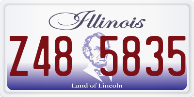 IL license plate Z485835