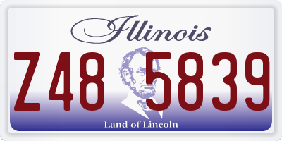 IL license plate Z485839