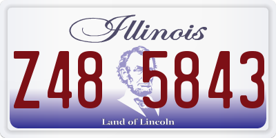 IL license plate Z485843