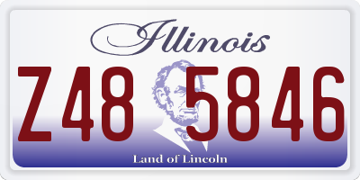 IL license plate Z485846