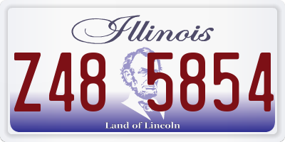 IL license plate Z485854