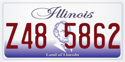IL license plate Z485862