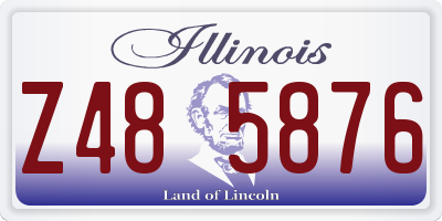 IL license plate Z485876