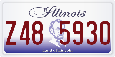 IL license plate Z485930