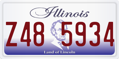 IL license plate Z485934