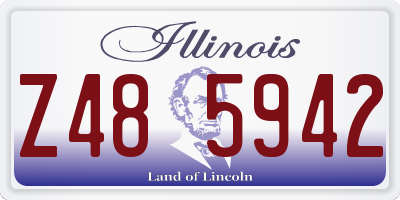 IL license plate Z485942