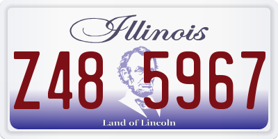 IL license plate Z485967