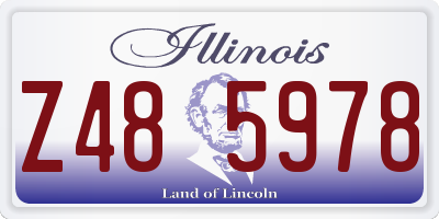 IL license plate Z485978