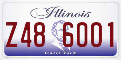 IL license plate Z486001