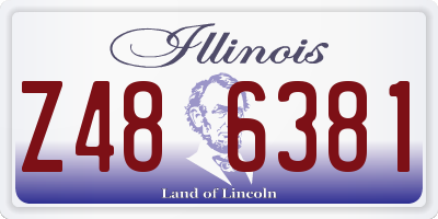 IL license plate Z486381