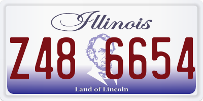 IL license plate Z486654