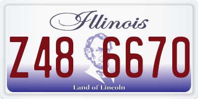 IL license plate Z486670