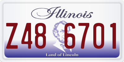 IL license plate Z486701