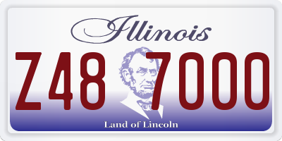 IL license plate Z487000