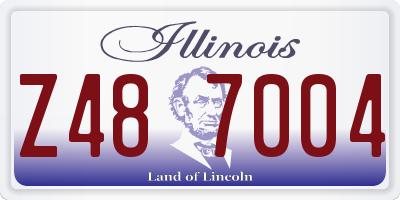 IL license plate Z487004