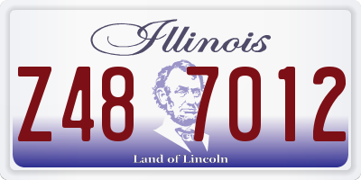 IL license plate Z487012